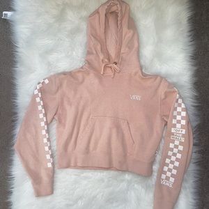 Vans Heather Pink Cropped Hoodie
